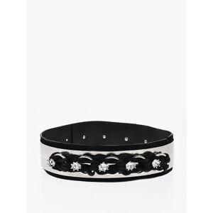 Dsquared2 Leather Belt with Metal Applications 70mm size S - Female Dsquared2 Leather Belt with Metal Applications 70mm size S - Female
