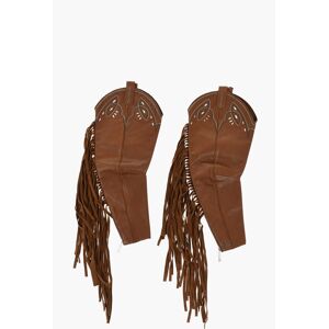 Dsquared2 Leather Muffs with Fringes and Zip size Unica - Female Dsquared2 Leather Muffs with Fringes and Zip size Unica - Female