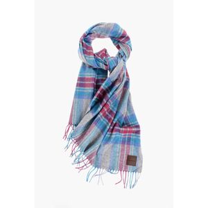 Dsquared2 Tartan Checked Cashmere and Wool Scarf with Fringes size Unica - Male Dsquared2 Tartan Checked Cashmere and Wool Scarf with Fringes size Unica - Male