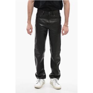 Ami Alexandre Mattiussi 5 Pocket Eco-leather Pants with Belt Loops size M - Male