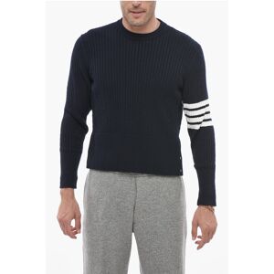 Thom Browne Crew Neck BABY CABLE Aran Cotton Sweater size 54 - Male