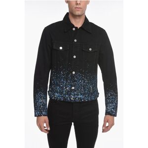 Amiri Denim CRYSTAL PAINTER Overshirt with Sketch Print size Xs - Male