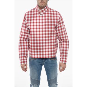 Prada Gingham Cotton Overshirt with Front Zip size 48 - Male