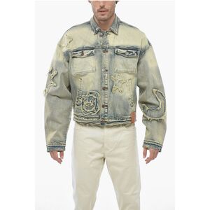 Untitled Artworks Hippie Washed Denim Jacket with Patches size L - Male