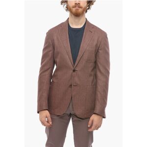 Corneliani ID Unlined IDENTITY Herringbone Silk Blazer size 50 - Male