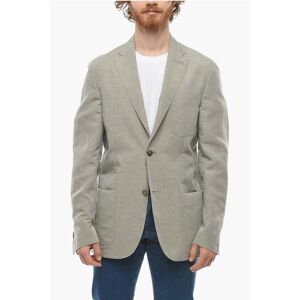 Corneliani ID Unlined Linen Blend Blazer with Patch Pockets size 50 - Male