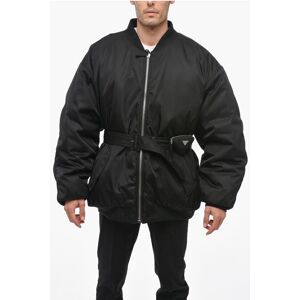 Prada Oversized RE-NYLON Bomber Jacket with Belt size L - Male