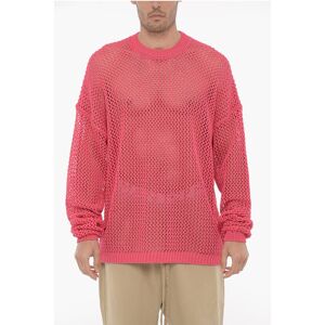 RAMAEL Perforated Cotton Crew-Neck Maxi Sweater size S - Male