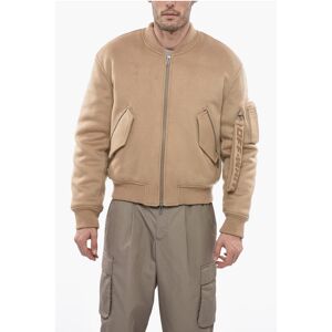 Off-White QUOTE CASHM BOMBER JACKET CAMEL CAMEL size 48 - Male