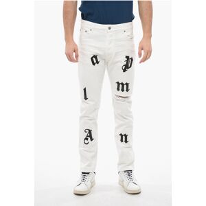 Palm Slim Fit BULL LOGO Denims with Leather Patches 16cm size 33 - Male