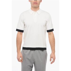 Neil Barrett Technical Fabric Loose Fit Polo Shirt with Contrasting Hem size S - Male