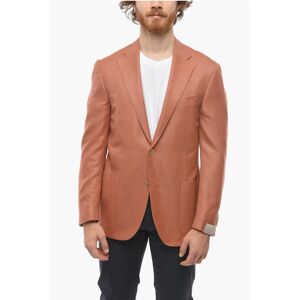 Corneliani Wool and Silk-blend LEADER SOFT Blazer with Hopsack Pattern size 48 - Male