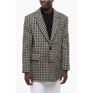 Ami Alexandre Mattiussi Wool Tweed Coat with Pied-de-poule Pattern size 48 - Male