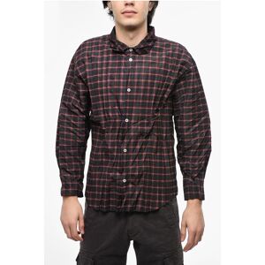 Balenciaga Check-patterned SHRUNK Shirt with Cracked Effect size 40 - Male