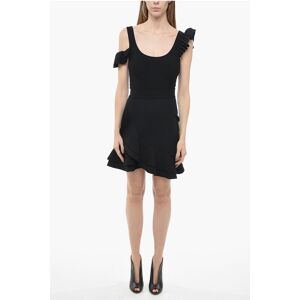 Alexander McQueen Knitted Mini Dress with Ruffles size S - Female