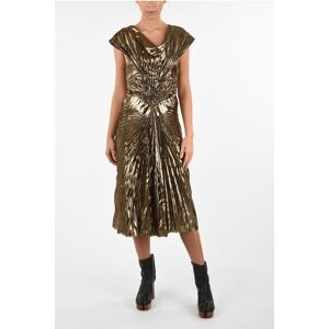 Maison Margiela Metallic Faux Leather Draped Empire Dress size 40 - Female