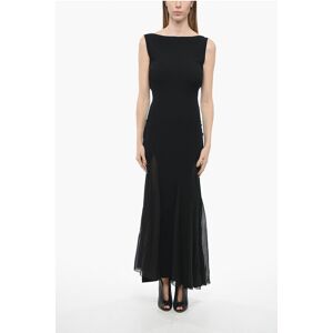 Max Mara Open Back Dress with Viscose Pleated Skirt size S - Female