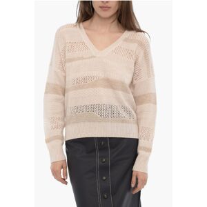 360Sweater Openwork V-Neck Cashmere Sweatetr size S - Female