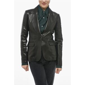 Amiri Peak Lapel Leather 1-button Blazer size 36 - Female