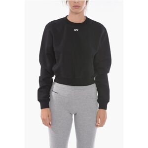 Off-White PERMANENT Brushed-cotton Crewneck Sweatshirt with Logo Print size S - Female