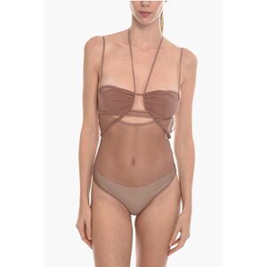 Nensi Dojaka Sheer Bodysuit With Cut-Out Details size S - Female