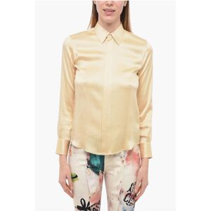 Ami Alexandre Mattiussi Silk Blend Hidden Buttoning Shirt size 38 - Female