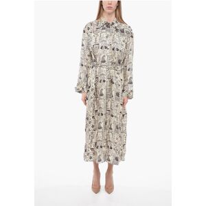 Nanushka Silk ELUNA Shirt Dress With Pattern Print size S - Female