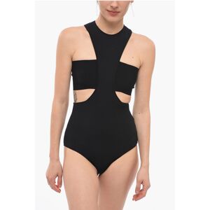 Alexander McQueen Stretch Viscose Bodysuit with Cut Out Detail size S - Female