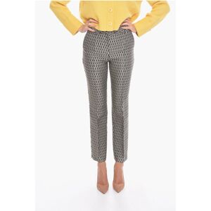 Alberta Ferretti Wool-blend Trousers with Embroidered Pattern size 44 - Female