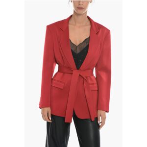 Hebe Studio Belted Satin LOVER Single Breasted Blazer size 40 - Female