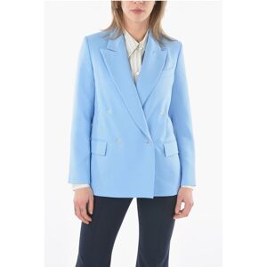 Super Blond center vent peak lapel double-breasted blazer size 40 - Female