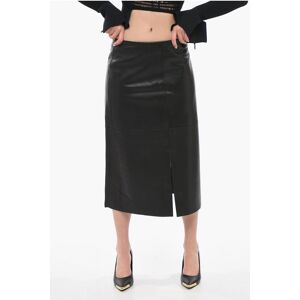Calvin Klein Leather Pencil Skirt with Double Slit size 38 - Female