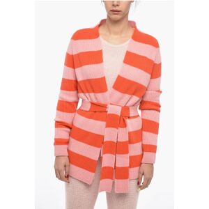 Chicca Lualdi Striped Cashmere Cardigan with Belt size 40 - Female