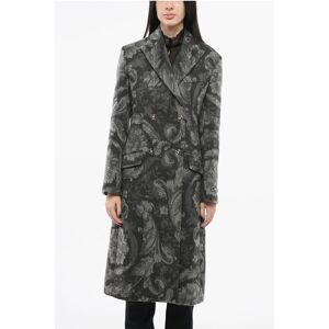 Versace Wool Double-breasted Coat with Barocco Motif size 42 - Female Versace Wool Double-breasted Coat with Barocco Motif size 42 - Female