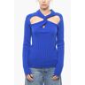 Versace Knotted Ribbed Pullover with Cut-out size 42 - Female