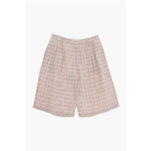 Gucci Kids Checked Linen Double Pleat Shorts size 10 Y - Unisex