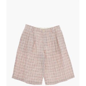 Gucci Kids Checked Linen Double Pleat Shorts size 6 Y - Unisex