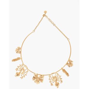 Christian Dior Golden-Effect MILLE FLEURS Stiff Necklace With Charm size Unica - Female