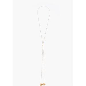 Bottega Veneta Golden Necklace with Double Ball Pendant size Unica - Female