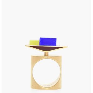 Maison Margiela MM11 Brass Ring with Multicolor Details size L - Female