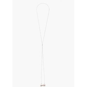 Bottega Veneta Silver Necklace With Double-Ball Pendant size Unica - Female