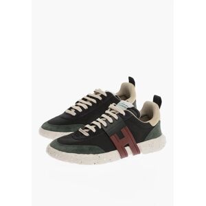 Hogan Fabric and Suede 3R Low-Top Sneakers with Rubber Monogram Ap size 6,5 - Male