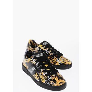 Versace JEANS COUTURE Baroque Motif Patent Leather BROOKLYN Low-Top size 44 - Male