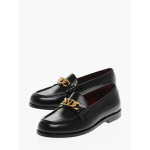 Valentino Leather Loafers With Cahin Detail size 40,5 - Male