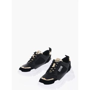 Versace JEANS COUTURE Leather SPEEDTRACK Sneakers with Golden Detail size 35 - Female