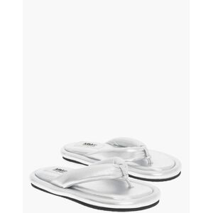 Maison Margiela MM6 Laminated Faux Leather Flip Flop size S - Female