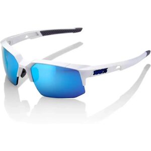 100percent Speedcoupe Mirrored Sunglasses Matte White Mirror Multilayer Hiper Blue/CAT3 unisex 100percent Speedcoupe Mirrored Sunglasses Matte White Mirror Multilayer Hiper Blue/CAT3 unisex