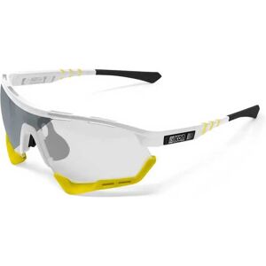 Scicon Aerotech Xl Photochromic Sunglasses Gloss White / Yellow Silver Mirror/CAT 1-3 unisex Scicon Aerotech Xl Photochromic Sunglasses Gloss White / Yellow Silver Mirror/CAT 1-3 unisex
