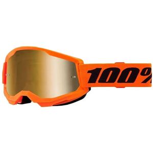 100percent Strata 2 Sunglasses Neon Orange Mirror Gold Lens/CAT3 unisex 100percent Strata 2 Sunglasses Neon Orange Mirror Gold Lens/CAT3 unisex