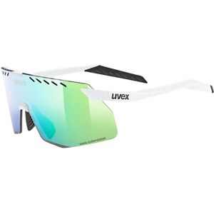 Uvex Pace Stage S Cv Sunglasses White Matt Colorvision Mirror Green /CAT2 unisex Uvex Pace Stage S Cv Sunglasses White Matt Colorvision Mirror Green /CAT2 unisex